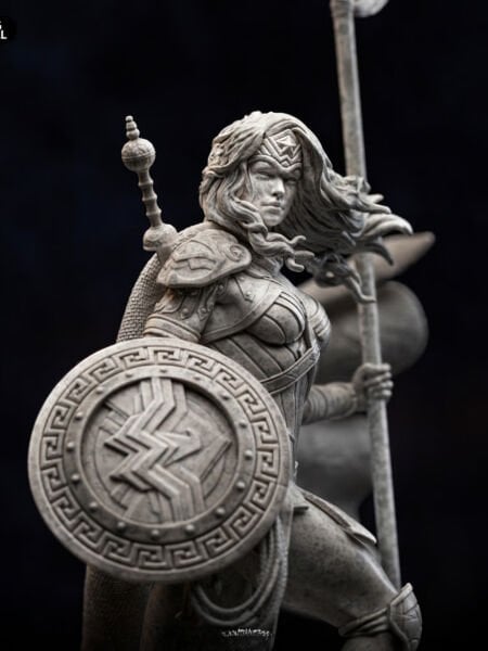 DC Comics - Wonder Woman Unleashed (Marble Edition) Deluxe 1/10 Art Scale Limited Edition Heykel