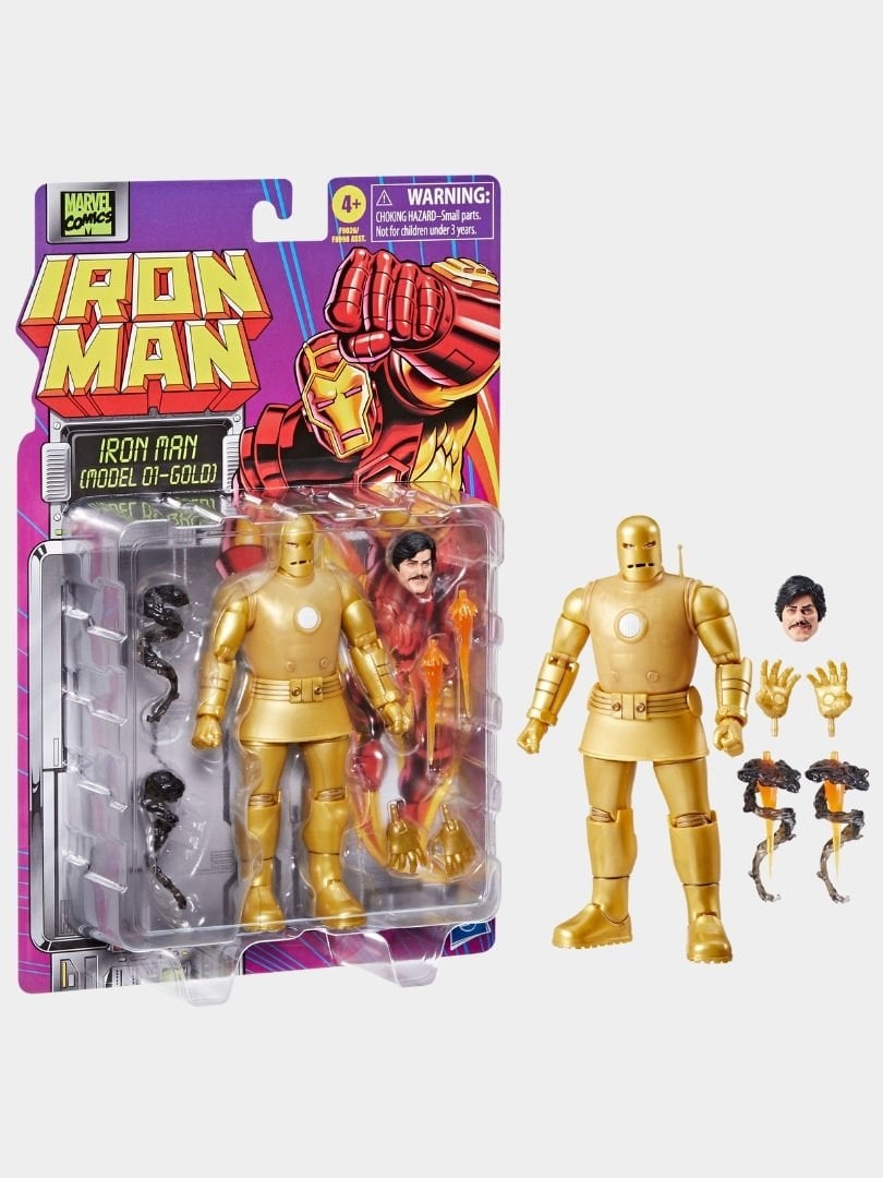 Marvel Legends Iron Man (Model 01 - Gold) Retro Comics Aksiyon Figürü