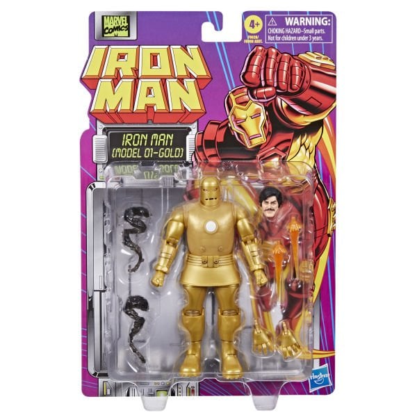 Marvel Legends Iron Man (Model 01 - Gold) Retro Comics Aksiyon Figürü