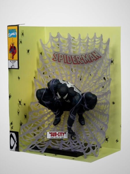 Marvel Comics - Spider-Man Black Suit (Spider-Man#1) Platinum Edition 1/6 Scale Heykel , Özel Çizgi Roman Dahil