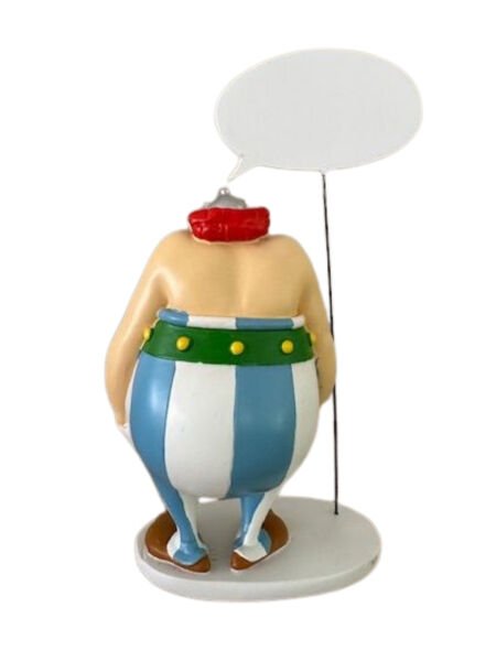 Asterix -  Obelix with Speech Bubble “Qui je boude, et alors?” Resin Figür