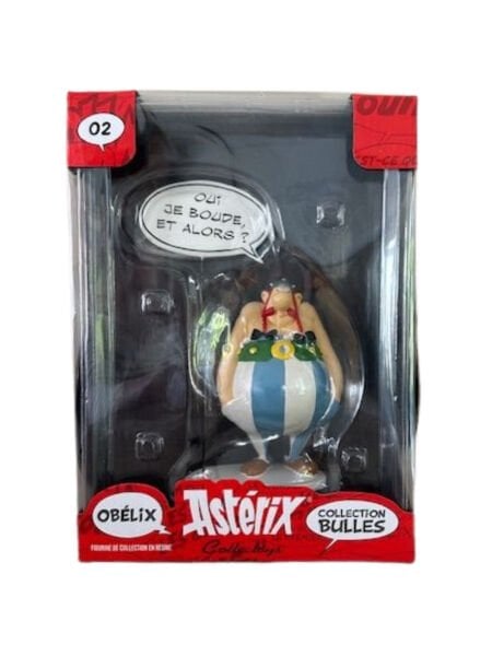 Asterix -  Obelix with Speech Bubble “Qui je boude, et alors?” Resin Figür