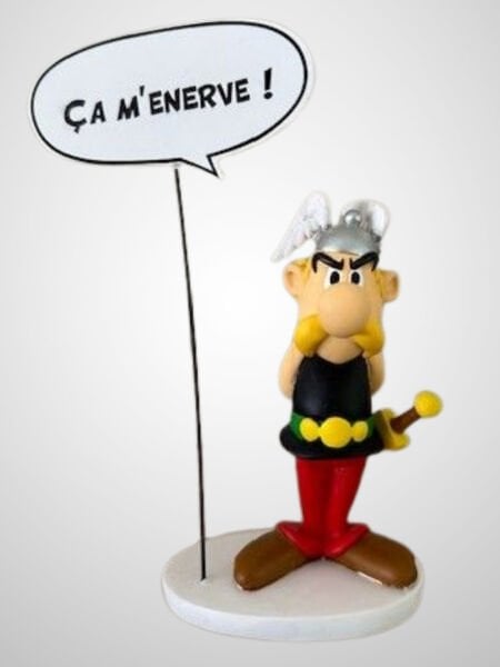 Asterix - Asterix with Speech Bubble “Ça m'énerve” Resin Figür