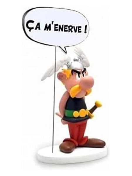 Asterix - Asterix with Speech Bubble “Ça m'énerve” Resin Figür