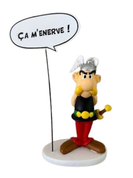 Asterix - Asterix with Speech Bubble “Ça m'énerve” Resin Figür