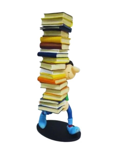 Gaston Lagaffe Pile Of Books (Gaston Portant une Pile de Livres) Heykel