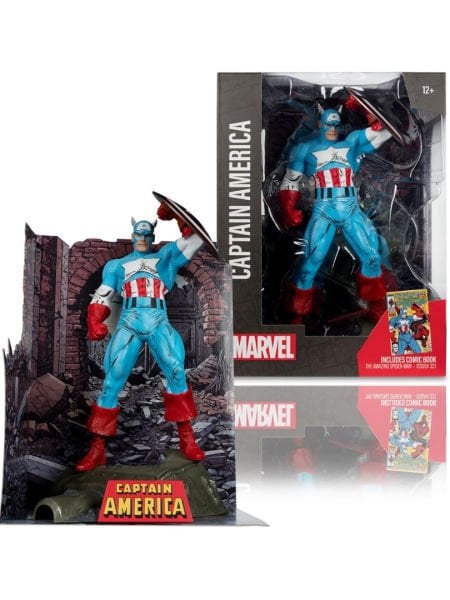 Marvel Comics - Captain America (The Amazing Spider-Man #323) 1/6 Scale Heykel (Çizgi Roman dahil)