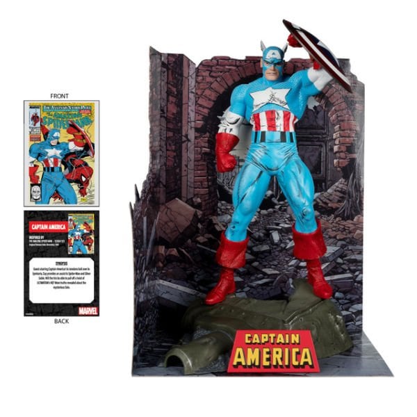 Marvel Comics - Captain America (The Amazing Spider-Man #323) 1/6 Scale Heykel (Çizgi Roman dahil)