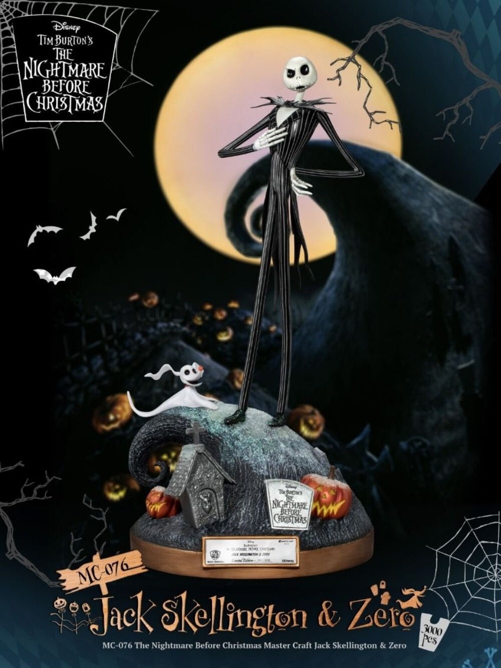 The Nightmare Before Christmas - Jack Skellington & Zero Master Craft Series Limited Edition Heykel
