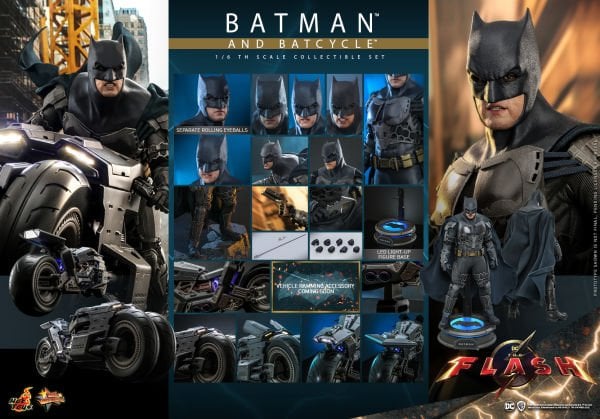 The Flash – Batman and Batcycle 1/6 Scale Koleksiyon Figür ve Araç Seti