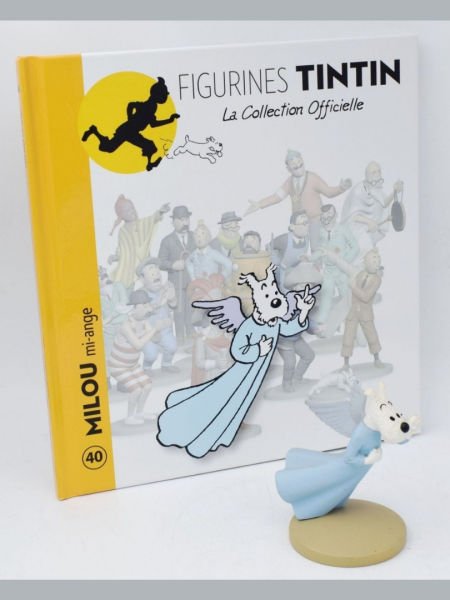 Tintin - Milou (Snowy) Angel (Milou Mi-Ange) Resin Heykelcik
