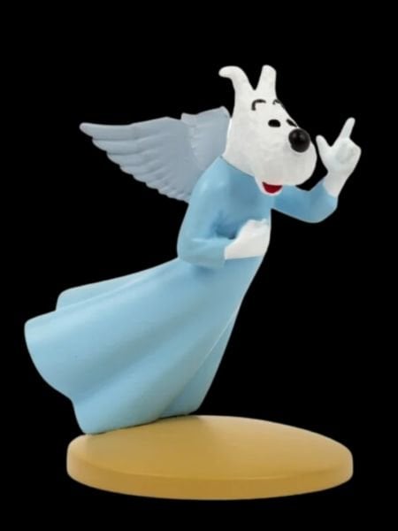Tintin - Milou (Snowy) Angel (Milou Mi-Ange) Resin Heykelcik