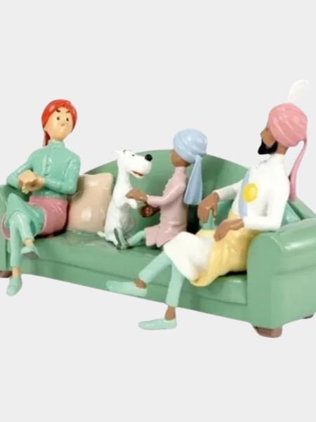 Tintin - The Couch Scene (Scene du Divan) Metal Heykelcik