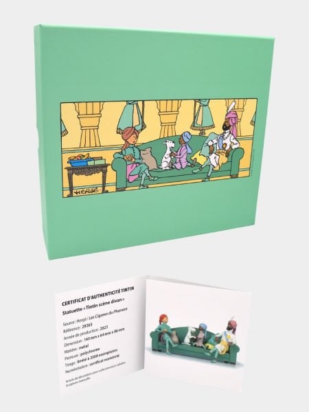 Tintin - The Couch Scene (Scene du Divan) Metal Heykelcik
