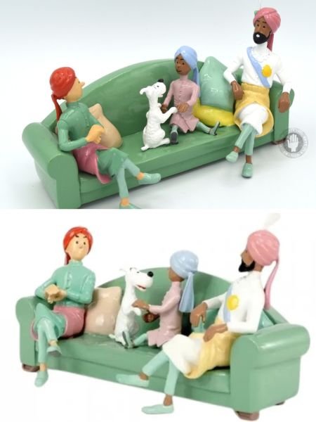 Tintin - The Couch Scene (Scene du Divan) Metal Heykelcik