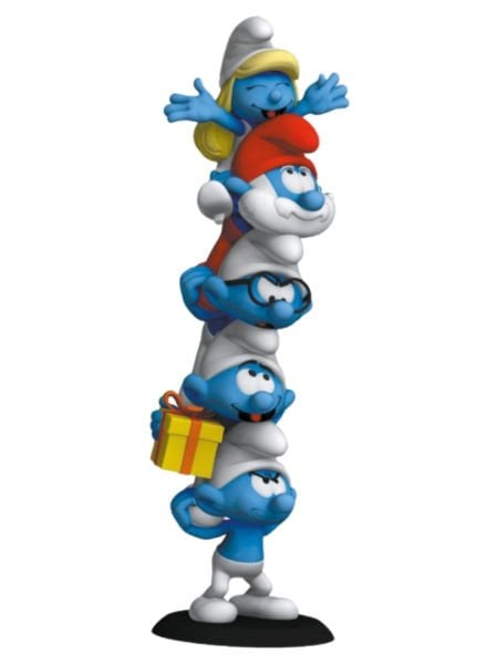 Smurfs (Şirinler) Column Resin Heykel