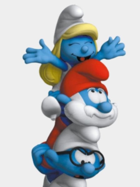 Smurfs (Şirinler) Column Resin Heykel