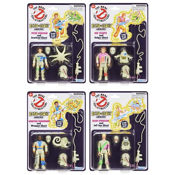 Ghostbusters Kenner Classics The Real Ghostbusters Ecto-Glow Heroes Collector’s Set