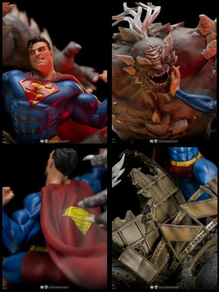 DC Comics - Superman vs Doomsday 1/10 Art Scale Limited Edition Exclusive Diorama Heykel