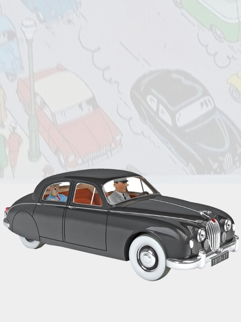 Tintin - The Jaguar MK1 (La MK1 de Dawson) 1/24 Scale Diecast Model Araç (No.35)