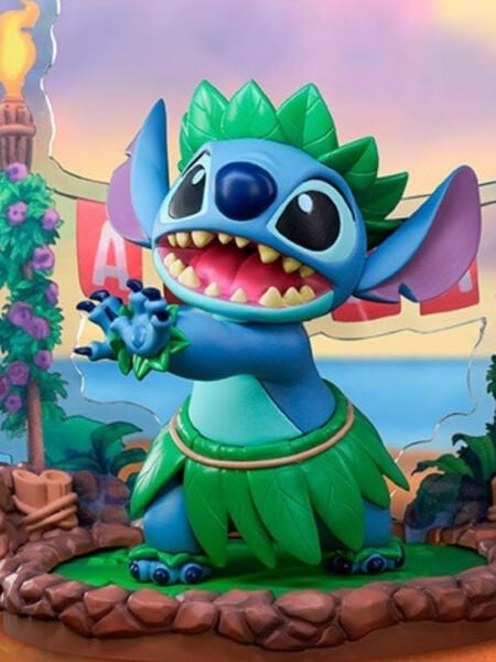 Lilo and Stitch - Stitch Hula Dance Figür, Super Figure Collection Mini Scene Series