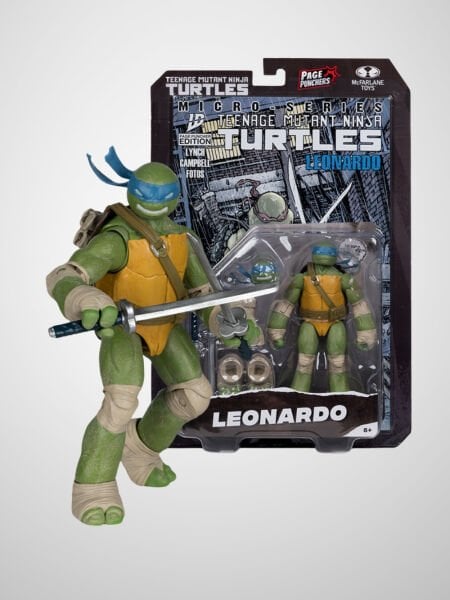 Teenage Mutant Ninja Turtles - Leonardo Page Punchers Aksiyon Figürü, Özel Çizgi Roman Dahil