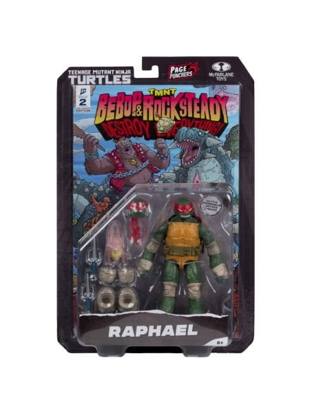 Teenage Mutant Ninja Turtles - Raphael Page Punchers Aksiyon Figürü, Özel Çizgi Roman Dahil