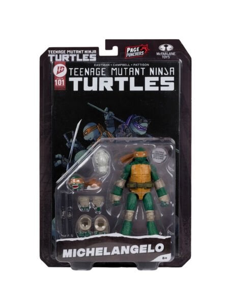Teenage Mutant Ninja Turtles - Michelangelo Page Punchers Aksiyon Figürü, Özel Çizgi Roman Dahil