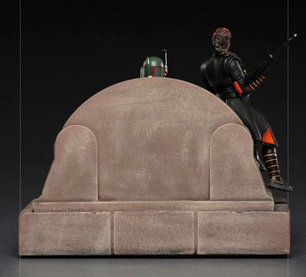 Star Wars: The Mandalorian - Boba Fett and Fennec Shand on Throne Deluxe 1:10 Art Scale Heykel