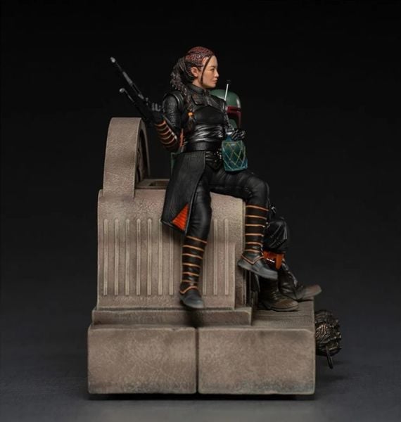 Star Wars: The Mandalorian - Boba Fett and Fennec Shand on Throne Deluxe 1:10 Art Scale Heykel
