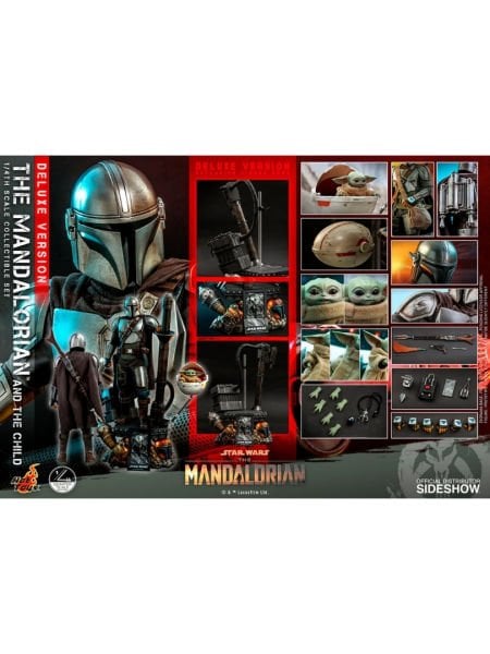 Star Wars: The Mandalorian - Mandalorian and Grogu (Deluxe Version) 1/4 Scale Koleksiyon Figürü