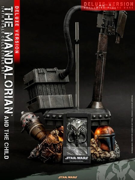 Star Wars: The Mandalorian - Mandalorian and Grogu (Deluxe Version) 1/4 Scale Koleksiyon Figürü