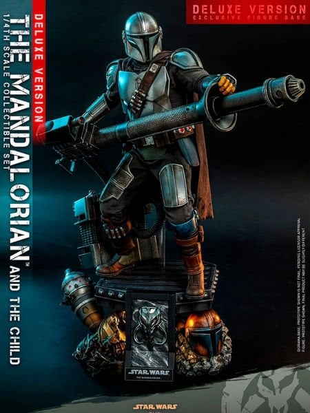 Star Wars: The Mandalorian - Mandalorian and Grogu (Deluxe Version) 1/4 Scale Koleksiyon Figürü