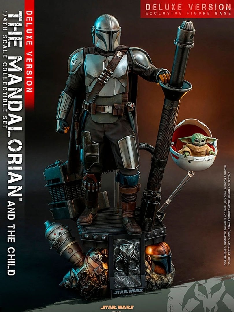 Star Wars: The Mandalorian - Mandalorian and Grogu (Deluxe Version) 1/4 Scale Koleksiyon Figürü
