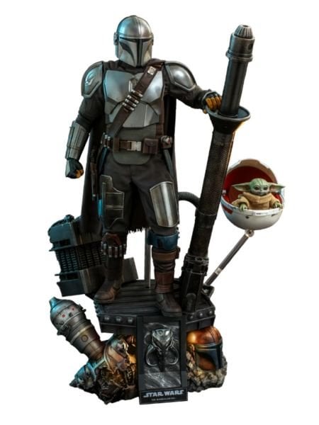 Star Wars: The Mandalorian - Mandalorian and Grogu (Deluxe Version) 1/4 Scale Koleksiyon Figürü