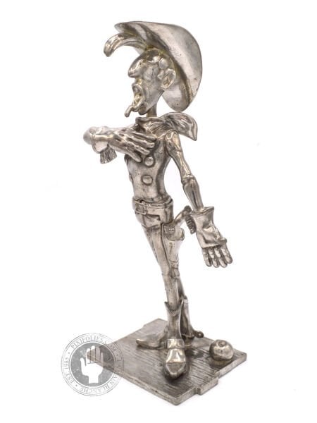 Lucky Luke (Red Kit) - Lucky Luke Le cavalier blanc Limited Edition Bronz Koleksiyon Figürü