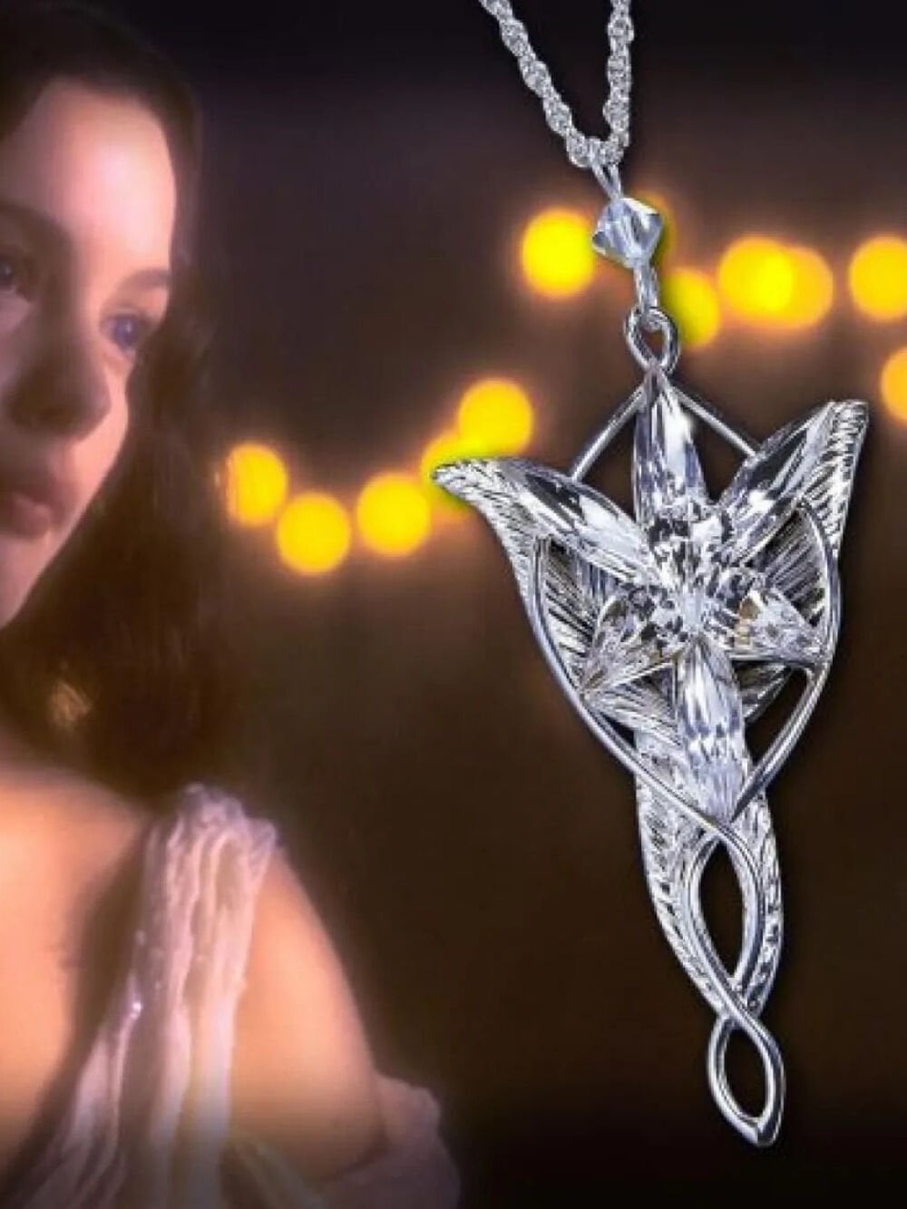 Lord of the Rings - Arwen’in Evenstar Kolyesi - Gümüş Kaplama (Arwen's Evenstar Pendant - Silver Plated)