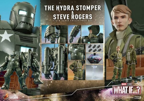 What If...? - The Hydra Stomper and Steve Rogers 1/6 Scale Koleksiyon Figür Seti