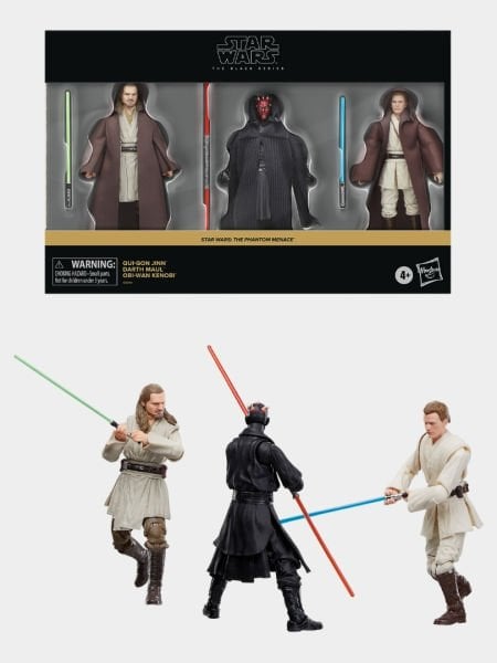 Star Wars Black Series Qui-Gon Jinn, Darth Maul, Obi-Wan Kenobi (Star Wars: The Phantom Menace) Aksiyon Figür Seti