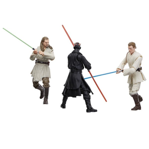 Star Wars Black Series Qui-Gon Jinn, Darth Maul, Obi-Wan Kenobi (Star Wars: The Phantom Menace) Aksiyon Figür Seti