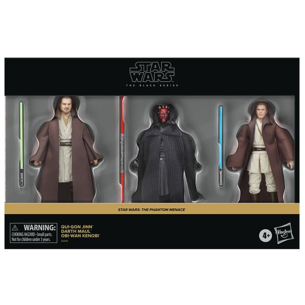 Star Wars Black Series Qui-Gon Jinn, Darth Maul, Obi-Wan Kenobi (Star Wars: The Phantom Menace) Aksiyon Figür Seti
