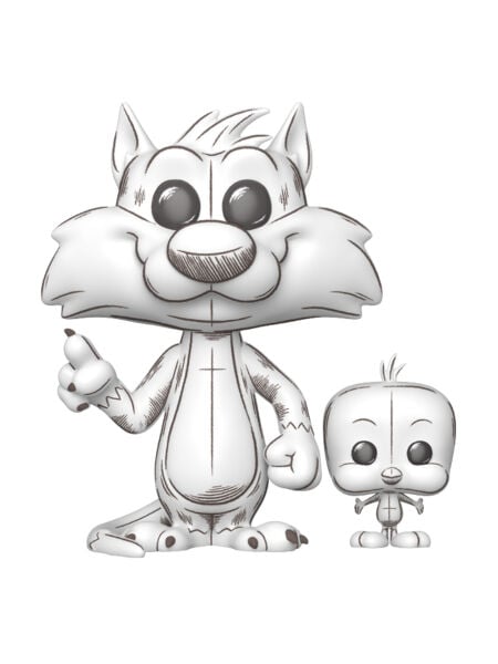 Looney Tunes - Sylvester & Tweety (Sketched Deco) Funko Pop! Animation Figür #2013