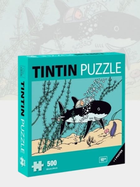 Tintin - Shark Submarine Puzzle ve Poster