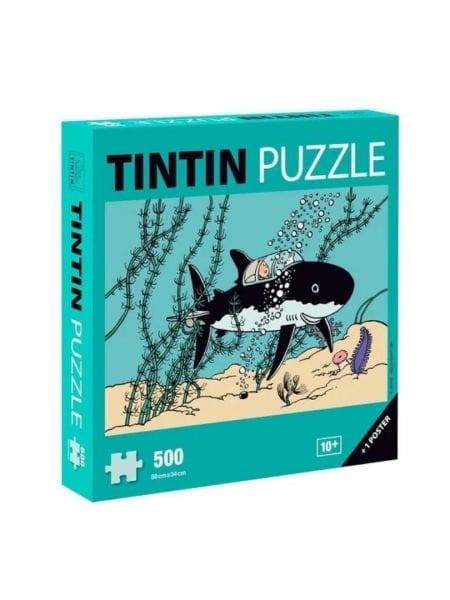 Tintin - Shark Submarine Puzzle ve Poster