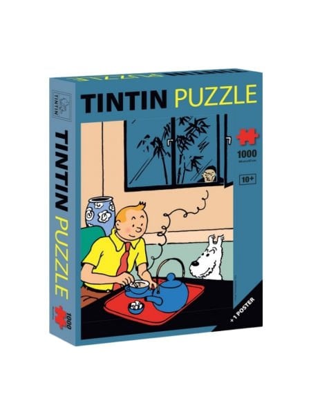 Tintin - Tintin Drinking His Tea Puzzle ve Poster