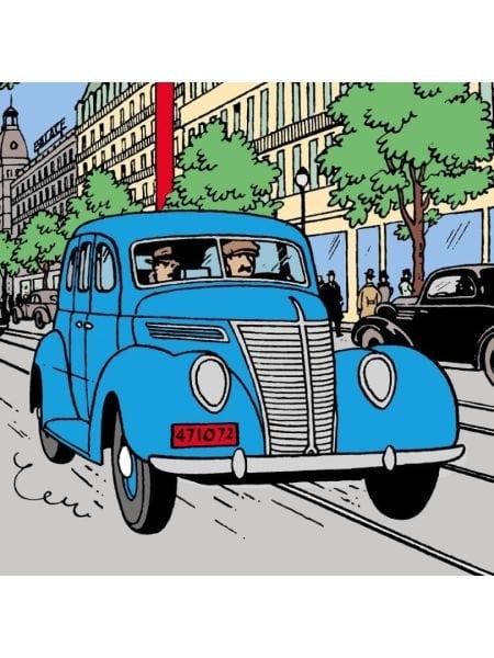 Tintin - The Cab of Marc Charlet (Le Taxi de Marc Charlet) 1/24 Scale Diecast Model Araç (No.38)