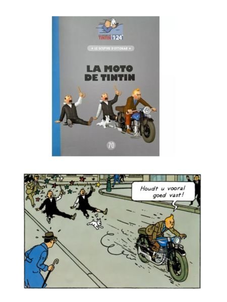 Tintin - Tintin's Motorbike (La Moto de Tintin) 1/24 Scale Diecast