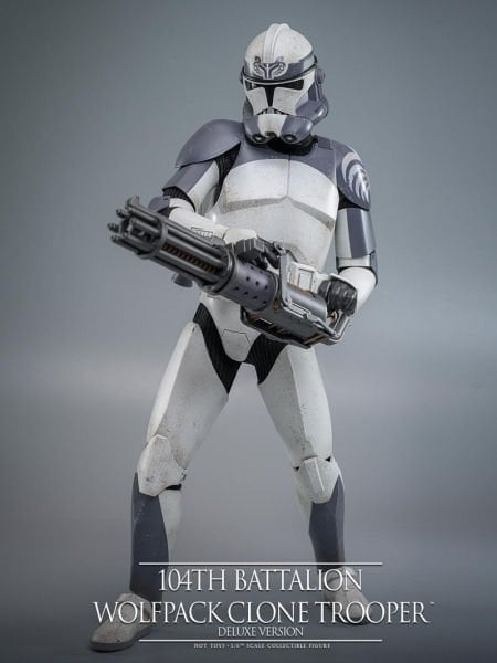 Star Wars: The Clone Wars - 104th Battalion Wolfpack Clone Trooper (Deluxe Version) 1/6 Scale Koleksiyon Figürü