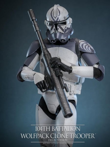 Star Wars: The Clone Wars - 104th Battalion Wolfpack Clone Trooper (Deluxe Version) 1/6 Scale Koleksiyon Figürü
