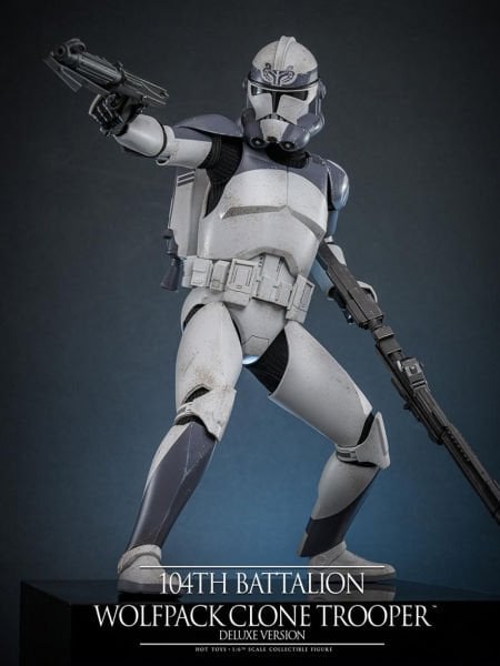 Star Wars: The Clone Wars - 104th Battalion Wolfpack Clone Trooper (Deluxe Version) 1/6 Scale Koleksiyon Figürü